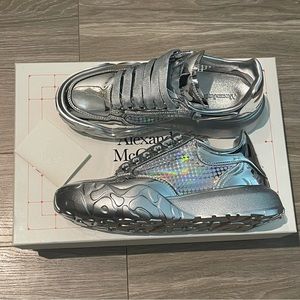 alexander mcqueen holographic sneakers 37 NWB